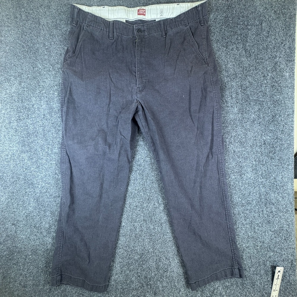 Levi's XX Chino EZ Pants Mens 40x29 Black Cotton Stretch Mid Rise Tapered Leg‎